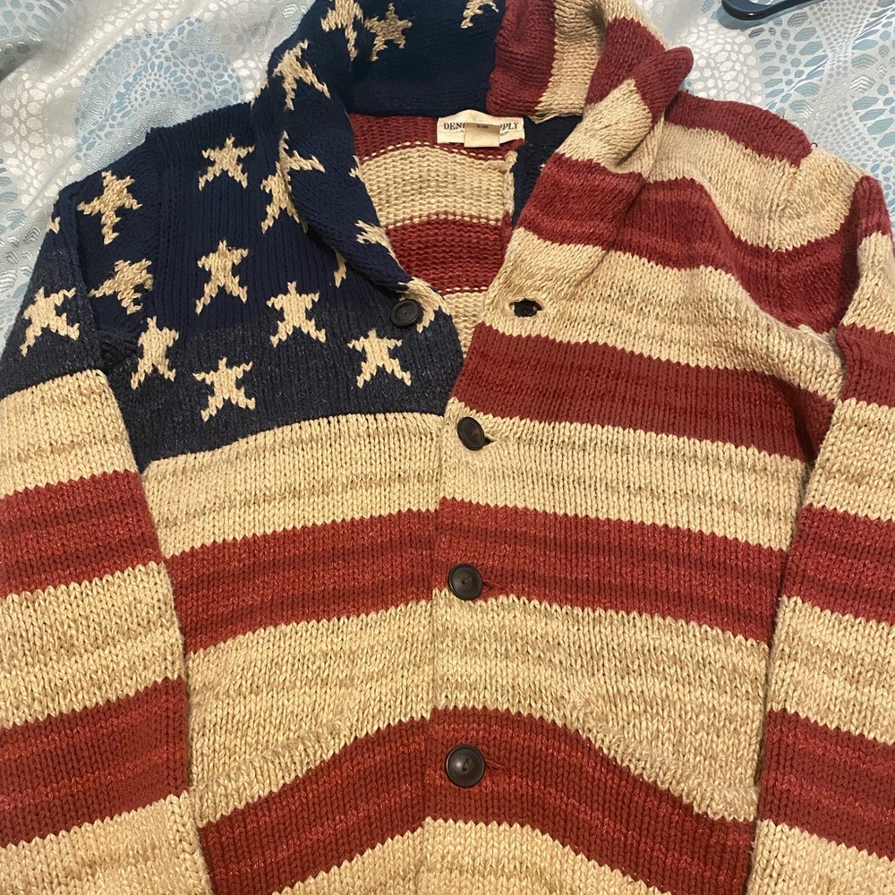 Ralph Lauren Denim and Supple flag cardigan